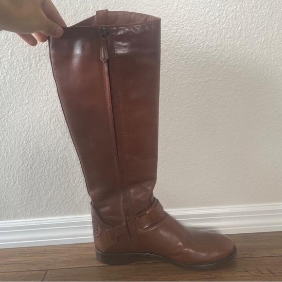 Rare Tory Burch riding boots knee high boots leather boots heel boots zip up - Picture 15 of 16